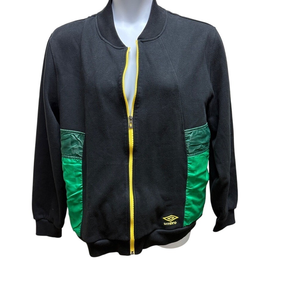 Umbro Black Jacket with Green and Yellow Details